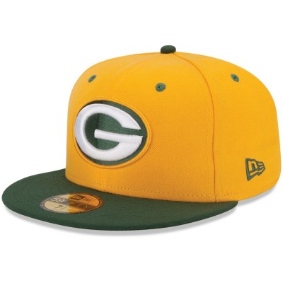 New Era Green Bay Packers 2Tone 59FIFTY Fitted Hat - Gold 1019810